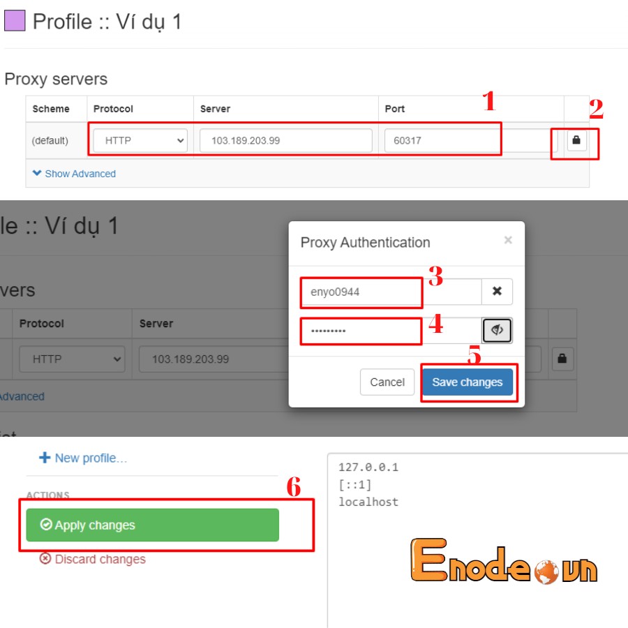 Hoàn thành quá trình đăng nhập Proxy