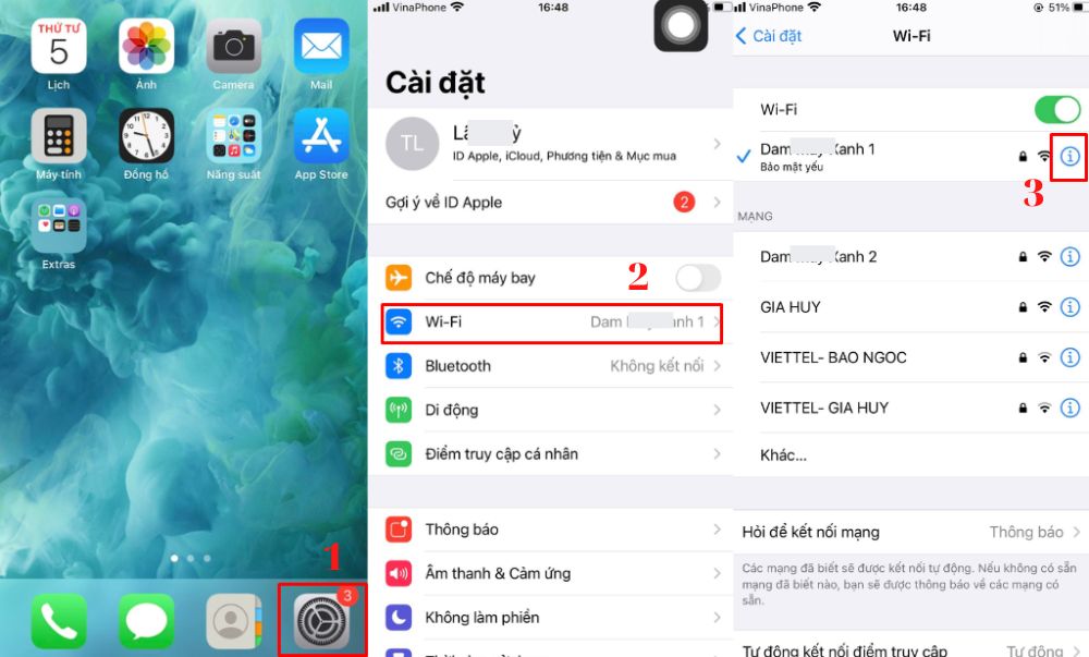 Đi tới Settings trên điện thoại