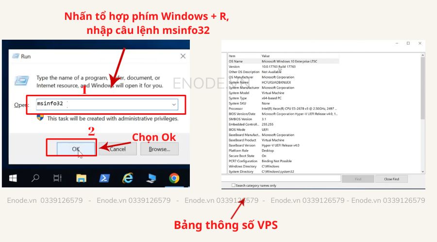 Xem thông số VPS qua câu lệnh msinfo32