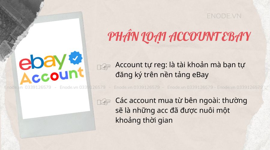 Phân loại account ebay