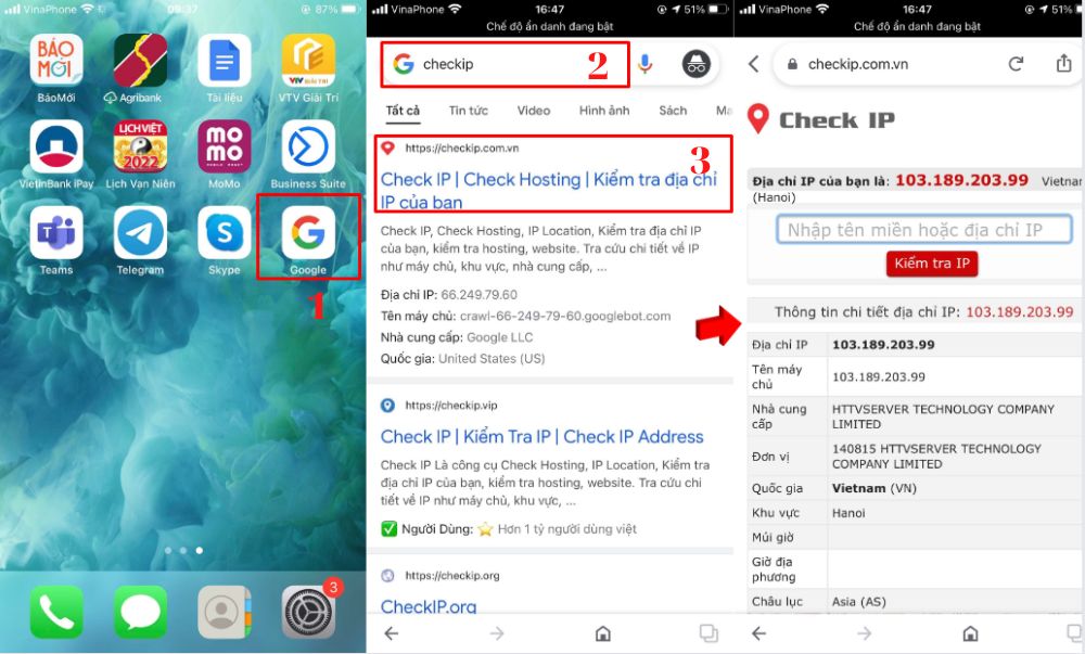 Thay đổi thành công địa chỉ IP