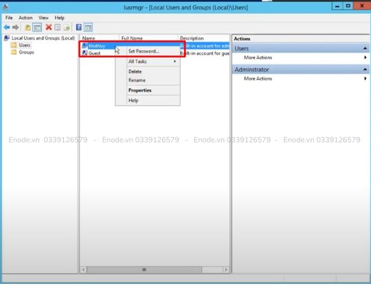 Tiến hành đổi Pass VPS