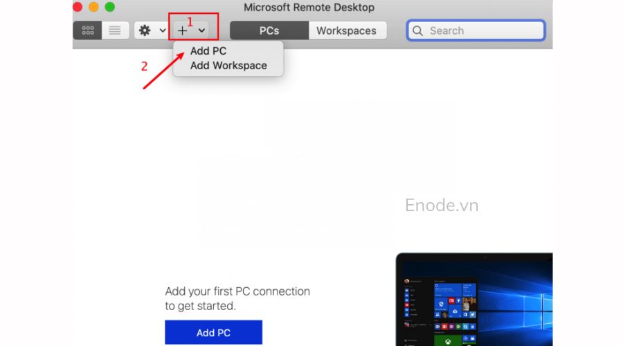 Mở Remote Desktop trên MAC