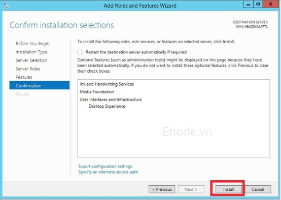 Nhấn Install để  cài đặt
