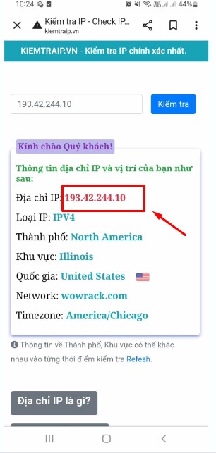 Fake IP cho điện thoại Android thành công
