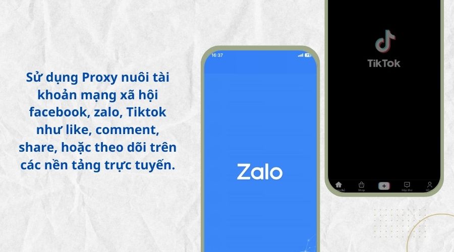Sử dụng Proxy tạo và nuôi account trên các nền tảng mạng xã hội
