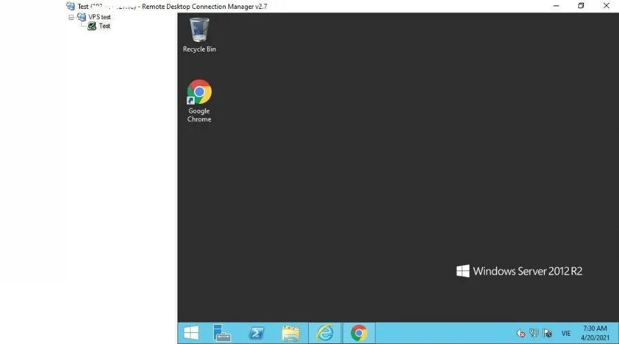 Chỉnh full màn hình VPS thành công