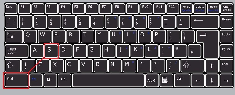 Nhấn phím Ctrl S để lưu ảnh chụp màn hình