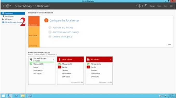 Mở File and Storage Services