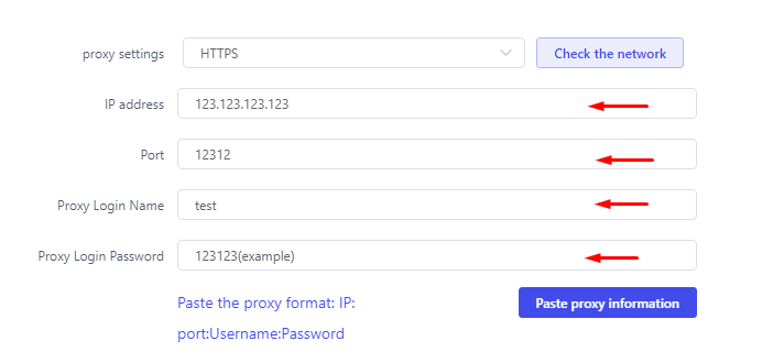 Thêm thông tin Proxy vào cá trường tương ứng