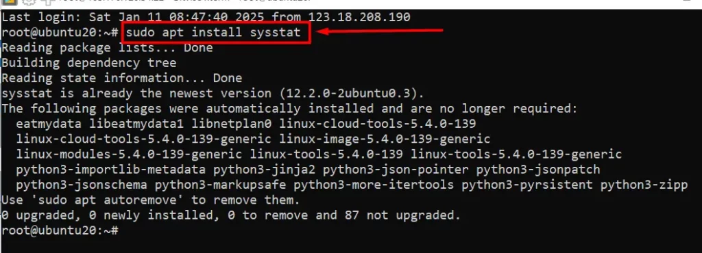 Cài đặt lệnh Sar để theo dõi CPU, RAM, Disk trên VPS Linux