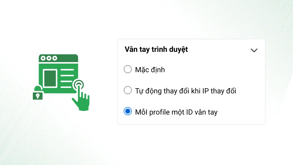 Vân tay trình duyệt trên tiện ích Enode Extension